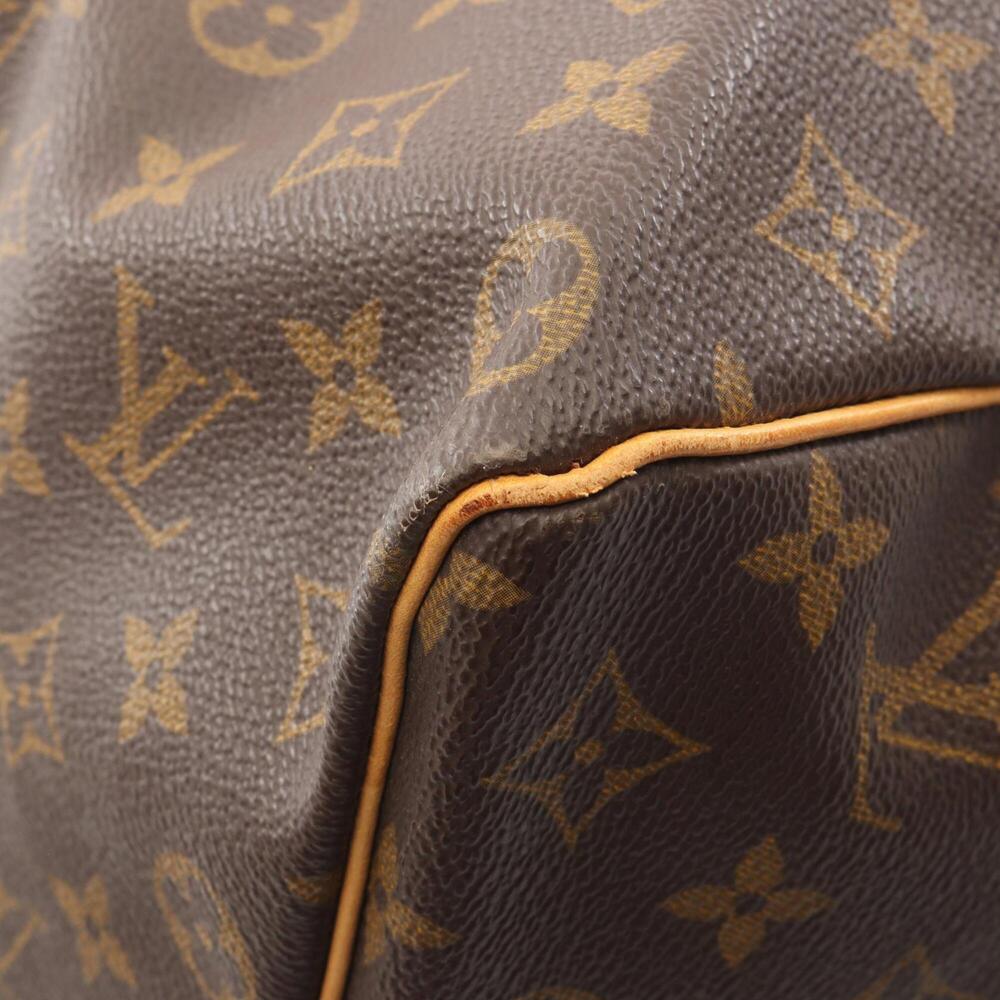 LOUIS VUITTON Brown Monogram Leather Keepall 50 Boston Bag - Picture 6 of 12